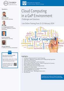 Cloud Computing in a GxP Environment - Live Online Training