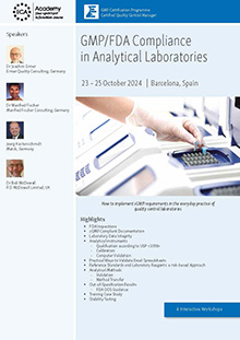 GMP/FDA Compliance in Analytical Laboratories