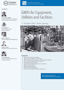GMPs for Equipment, Utilities and Facilities