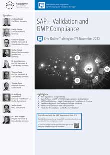 SAP - Validation and GMP Compliance - Live Online Training