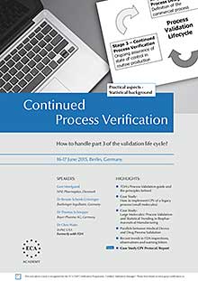 Continued Process Verification - How to handle part 3 of the validation life cycle