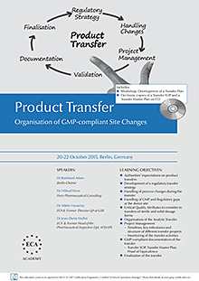 Product Transfer - Organisation of GMP-compliant Site Changes
