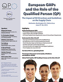 European GMPs and the Role of the QP