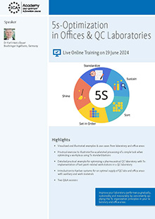 5s-Optimization in Offices & QC Laboratories - Live Online Training
