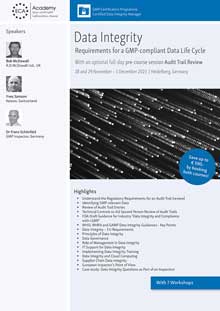 Data Integrity - Requirements for a GMP-compliant Data Life Cycle