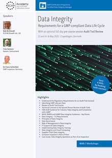 Data Integrity - Requirements for a GMP-compliant Data Life Cycle - Live Online Training