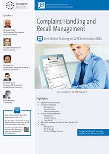 Complaint Handling and Recall Management - Live Online Training