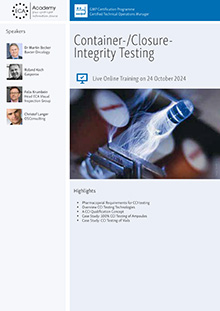Container-/Closure-Integrity Testing - Live Online Training