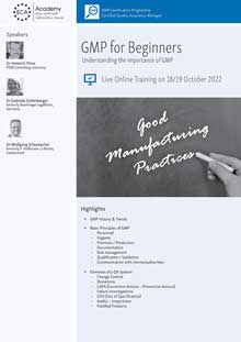 GMP for Beginners - Understanding the Importance of GMP - Live Online Training