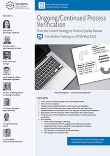 Ongoing/Continued Process Verification - Live Online Training