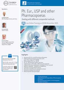 Ph. Eur., USP and other Pharmacopoeias - Live Online Training