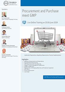 Procurement and Purchase meet GMP - Live Online Training