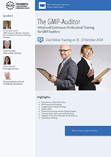 The GMP-Auditor - Live Online Training
