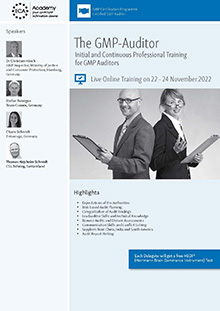 The GMP-Auditor - Live Online Training