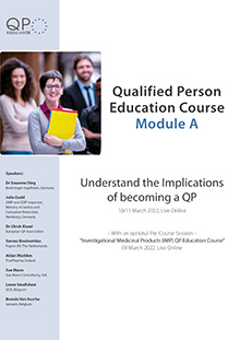 Qualified Person Education Course Module A PLUS IMP Pre-Course Session - Live Online