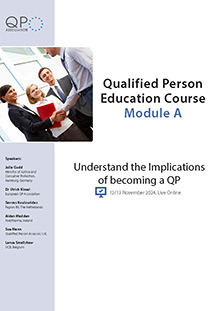 Qualified Person Education Course Module A - Live Online Training